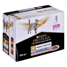 PURINA PURINA NF inkstų funkcijos kačių lašiša - šlapias kačių ėdalas - 10x85g