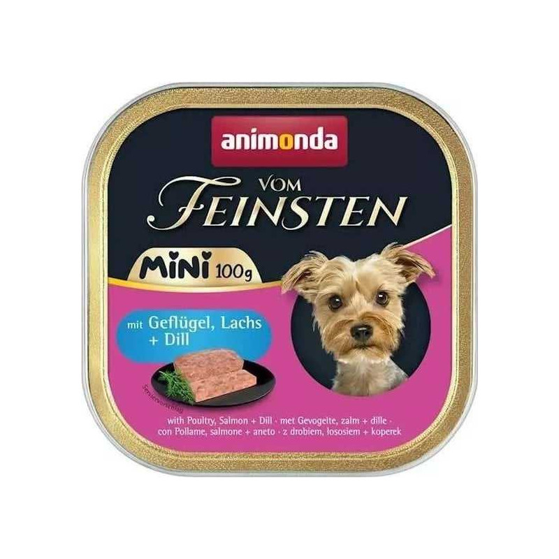 Animonda ANIMONDA Vom Feinsten Adult Mini Poultry, lašiša ir krapai - šlapias šunų maistas