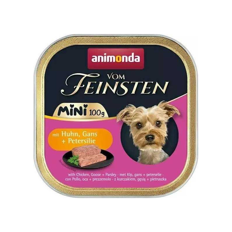 Animonda ANIMONDA „Finest Adult Mini“ vištienos, žąsų ir petražolių pašaras šunims su šlapia kate