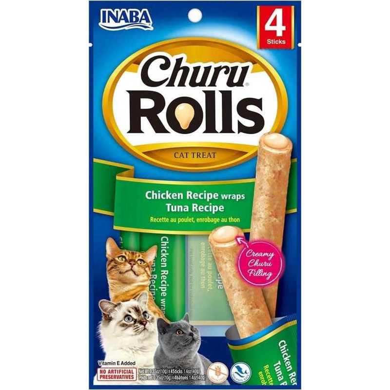 INABA Churu Rolls Chiken with Tuna 40g