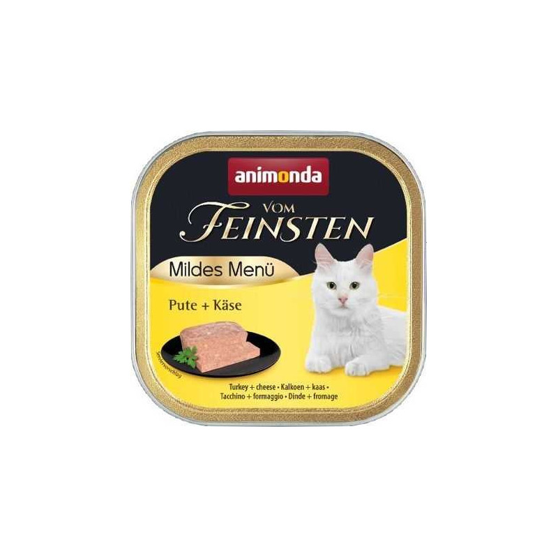 Animonda Animonda Kot v.feinsten mildes meniu kalakutiena, sūrio padėklas / 32 100g