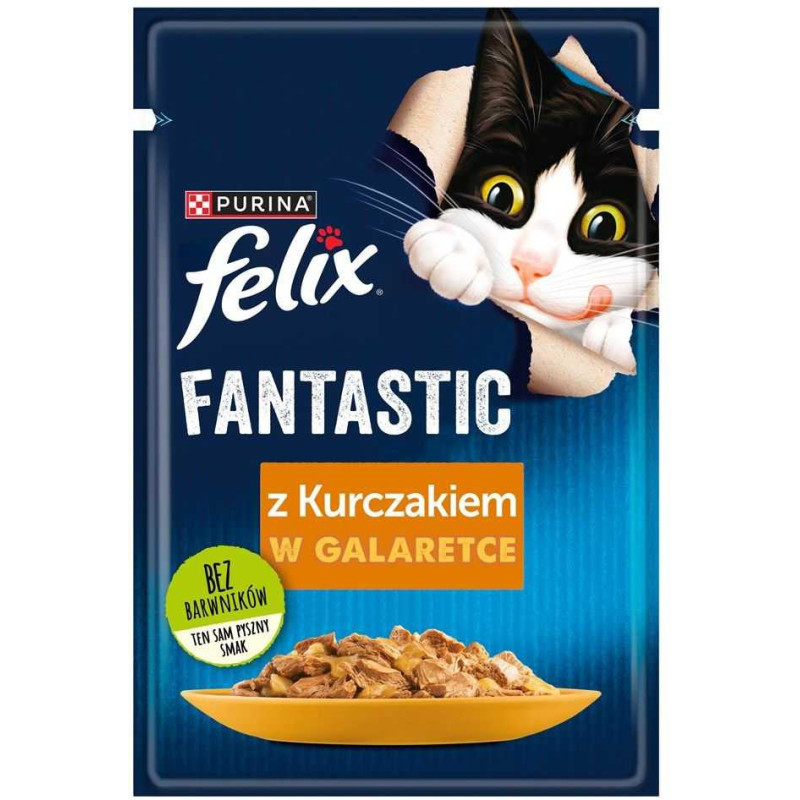PURINA Felix Fantastic su vištiena drebučiuose 85g