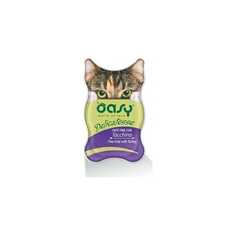 OASY Delikatesas Puikus paštetas su Turkija – šlapias kačių maistas – 85g