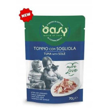 OASY „More Love“ tunas su jūrų liežuviais – šlapias kačių ėdalas – 70g
