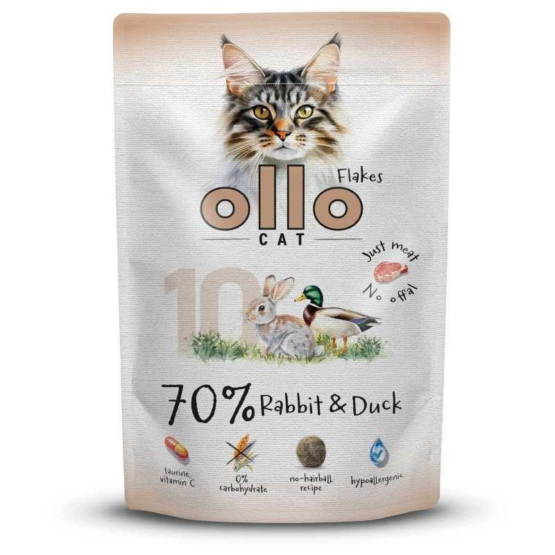 OLLO Ollo paketėlis Nr. 10 kačių Triušis Antis 85 g