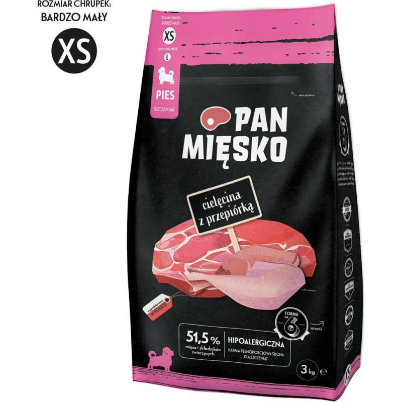 PAN MIĘSKO _7893158 Pan Mięsko Veršienos ir putpelių sauso šunų ėdalo traškučiai