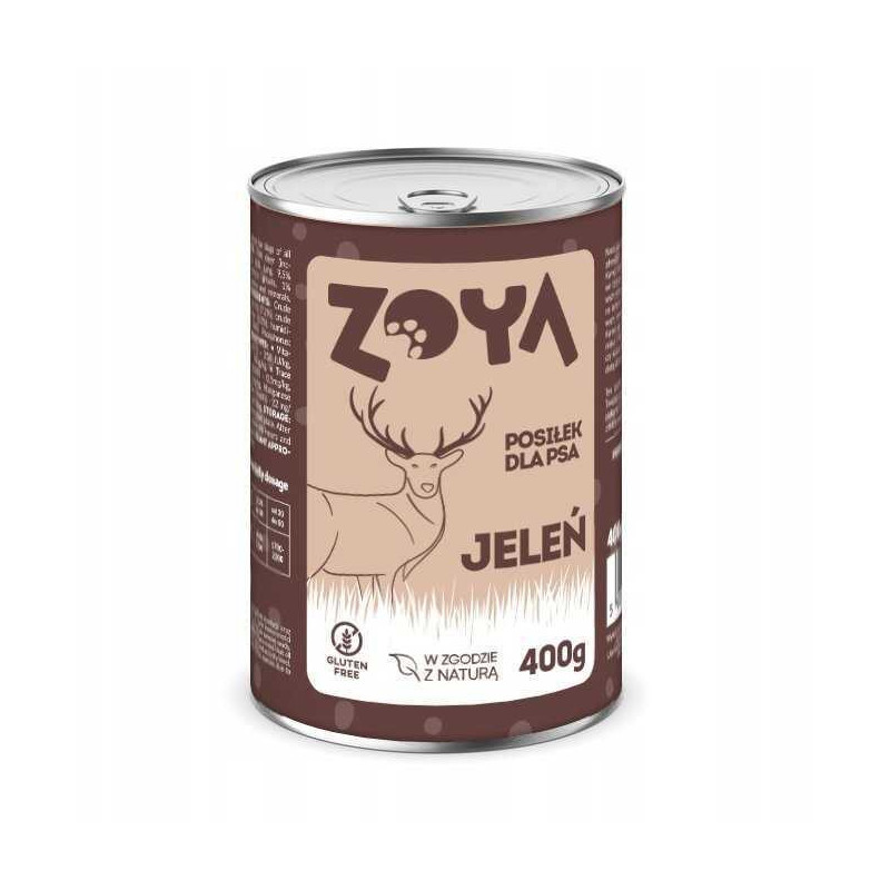 ZOYA ZOYA Elnias - skardinė šlapio šunų ėdalo 400g