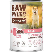 VETEXPERT Raw Paleo Duoprotein kiaulienos ir ėrienos suaugusių šunų ėdalas - 400g