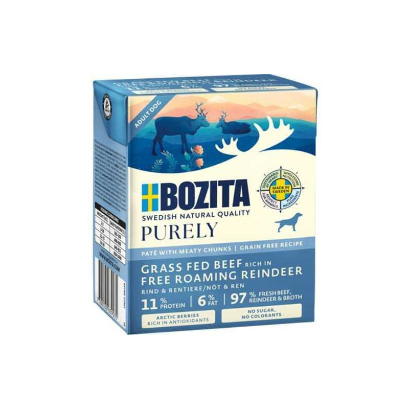 BOZITA BOZITA Grynai jautiena su elnienos paplotėliu ir mėsos gabalėliais