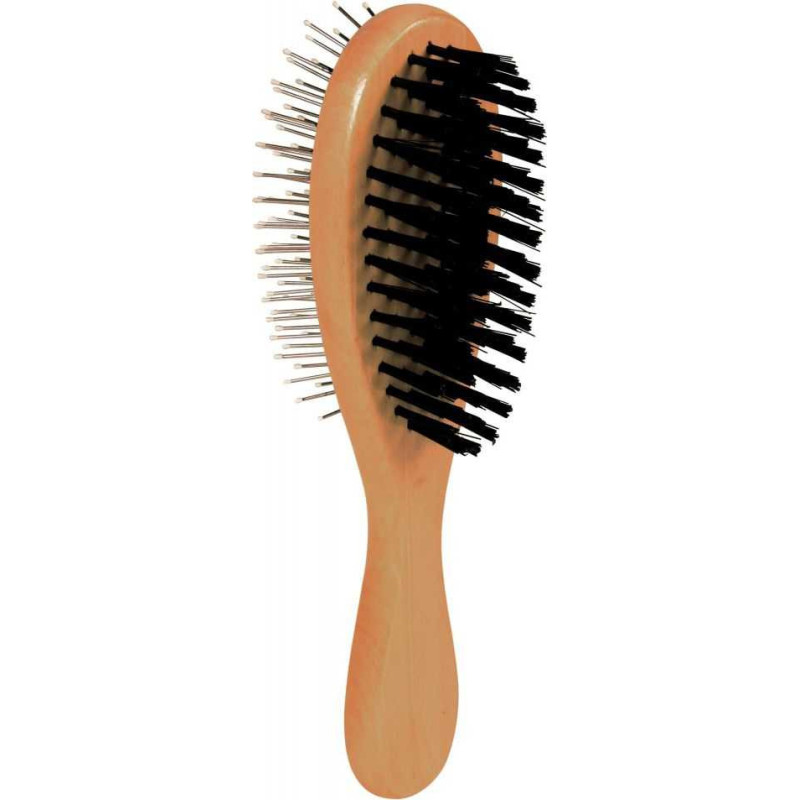 TRIXIE Trixie DVIPUSIS ŠEPETĖLIS VIELA IR NAILONINIS ŠERELIAI 6 x 21 cm