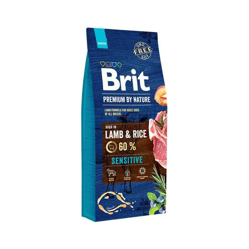 BRIT Premium by Nature Sensitive ėriena su ryžiais 15 kg