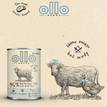 OLLO _7607239 OLLO Šuniukų Umami jautiena ir žaliosios skrandžiai su ančių kepenėlėmis - šlapias