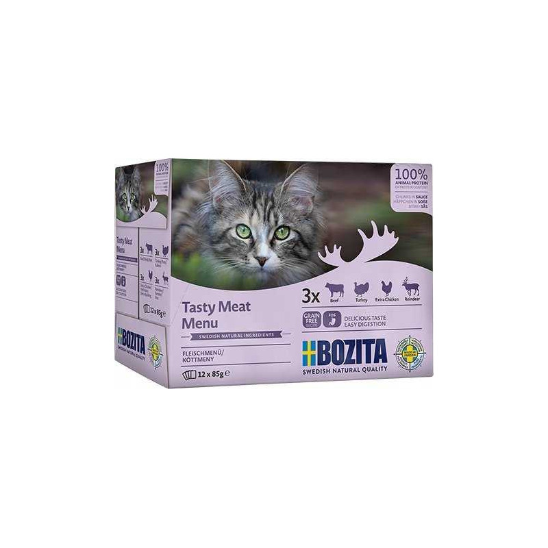 BOZITA BOZITA Tasty meat menu - wet cat food - 12 x 85g
