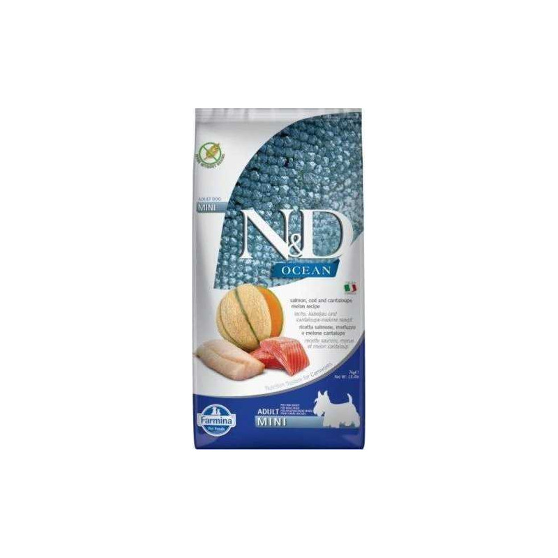 Farmina _7146183 FARMINA N&amp;D Ocean Dog Salmon, Cod, Cantaloupe, Melon Adult Mi