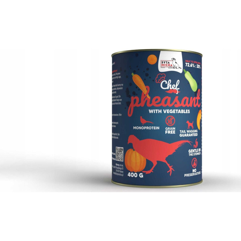 SYTA MICHA SYTA MICHA Chef Pheasant with vegetables - wet dog food - 400g