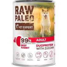 VETEXPERT RAW PALEO Duoprotein Beef &amp; Rabbit Adult - wet dog food - 400