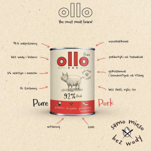 OLLO OLLO Pure Pork - wet dog food - 850g