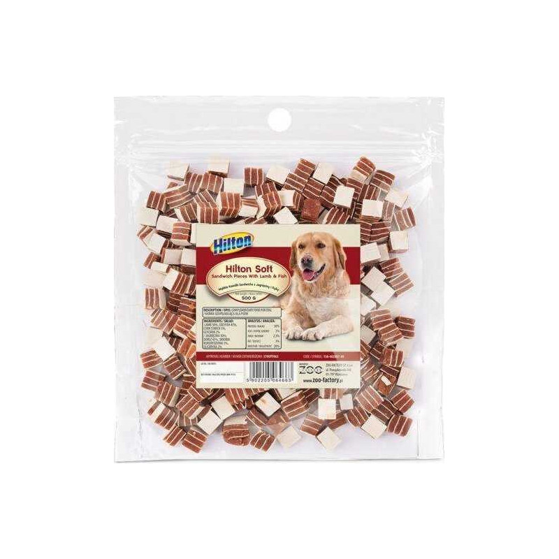 Hilton HILTON Sandwich pieces with lamb and fish - Dog treat - 500 g
