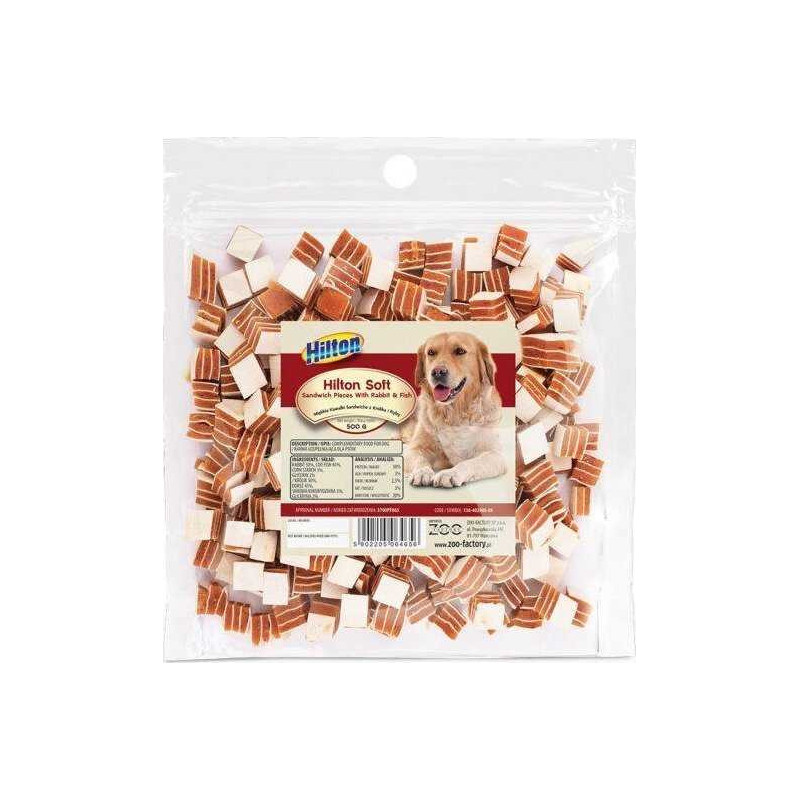 Hilton HILTON Sandwich pieces with rabbit and fish - Dog treat - 500 g