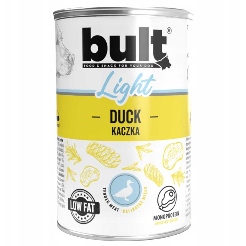 BULT LIGHT DUCK complete wet dog food, can 40