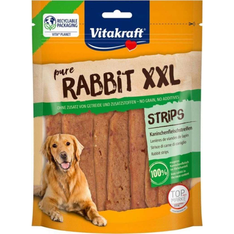 Vitakraft VITAKRAFT Pure Rabbit Strips - dog treat - 250 g.