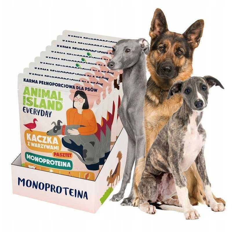 Animal Island ANIMAL ISLAND Monoprotein veal/duck dog food 9×3