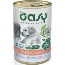 OASY One Protein Puppy &amp; Junior Medium / Large Salmon - wet dog