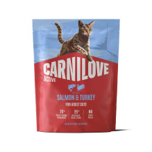 CARNILOVE Carnilove Cat Aktyvi suaugusioji lašiša ir kalakutiena 0,4 kg
