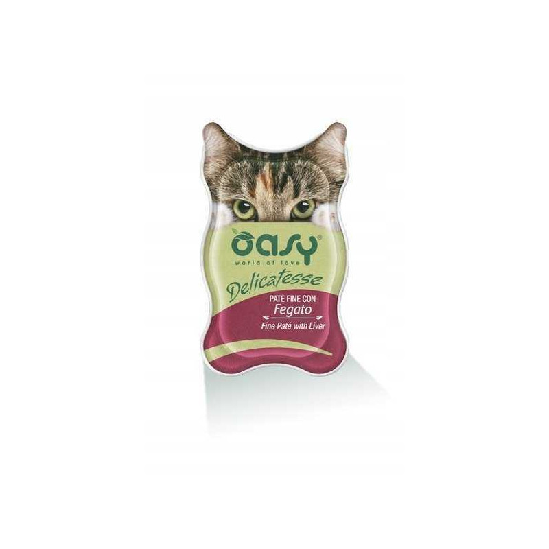 OASY Delicatesse Fine paté with Liver - wet cat food - 85g