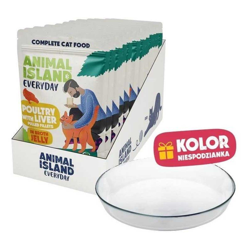 Animal Island Everyday Poultry with liver in jelly Box - wet cat food - 12x85g