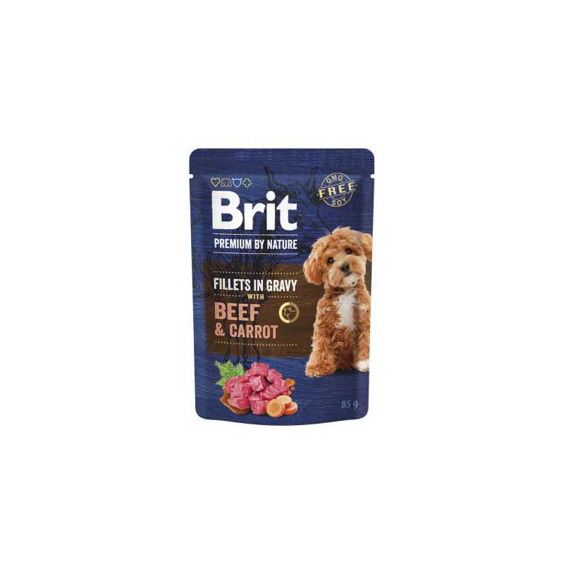 BRIT Brit Premium By Nature Dog Beef &amp; Carrot in Gravy 85 g
