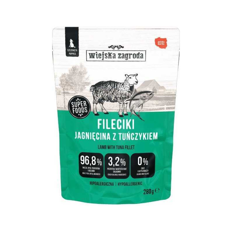 wiejska zagroda Wiejska Zagroda Wet dog food Lamb fillets with tuna