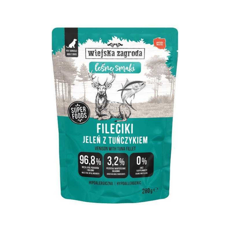 wiejska zagroda Wiejska Zagroda Wet dog food Deer fillets with tuna