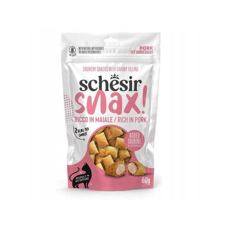 Schesir Schesir Snax, treat with filling, for cats, pork, 6