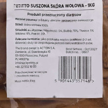 PETITTO PETITTO Džiovintos jautienos oda – 1kg PETITTO PETITTO Džiovintos jautienos oda – 1kg