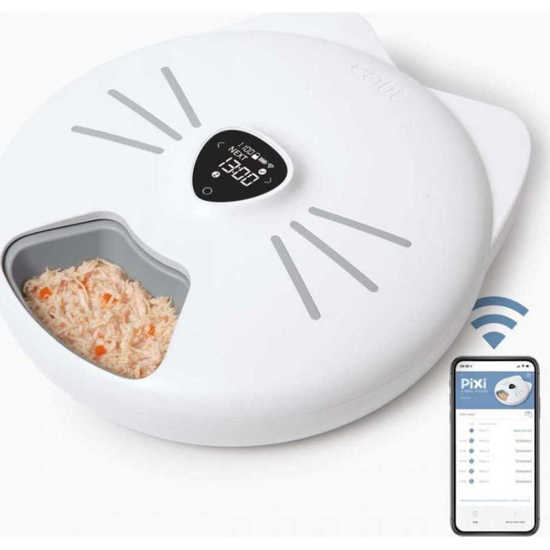Catit Pixi Smart 6-Meal Feeder, automatic feeder, for cats, 32 ×