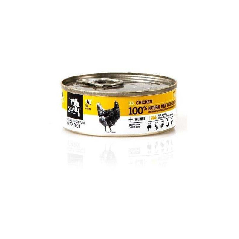 3coty 3COTY Chicken For kittens - wet cat food - 80g