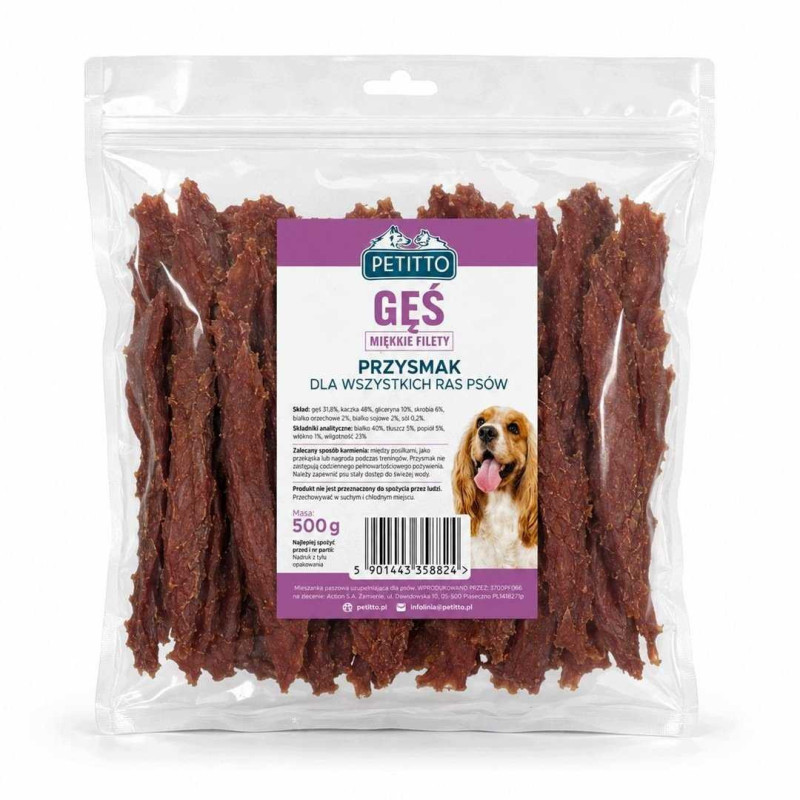 PETITTO PETITTO - Soft Goose Fillets - for dogs 500g