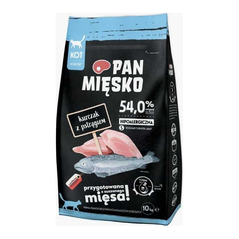PAN MIĘSKO PAN MIĘSKO Chicken with trout S - dry cat food - 10kg