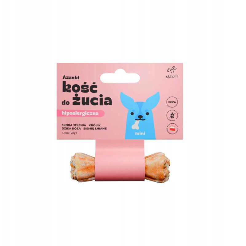 BRIT _7614899 AZANKI Hypoallergenic bone made of deer skin with rabbit and