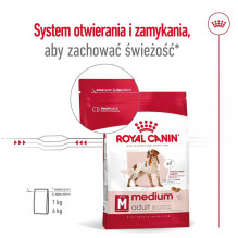 Royal Canin ROYAL CANIN Suaugusiesiems Medium - sausas šunų maistas - 4kg . Royal Canin ROYAL CANIN Suaugusiesiems Medium - sausas šunų maistas - 4kg .