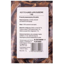 PETITTO PETITTO Dried chicken feet - dog treat - 1kg PETITTO PETITTO Dried chicken feet - dog treat - 1kg
