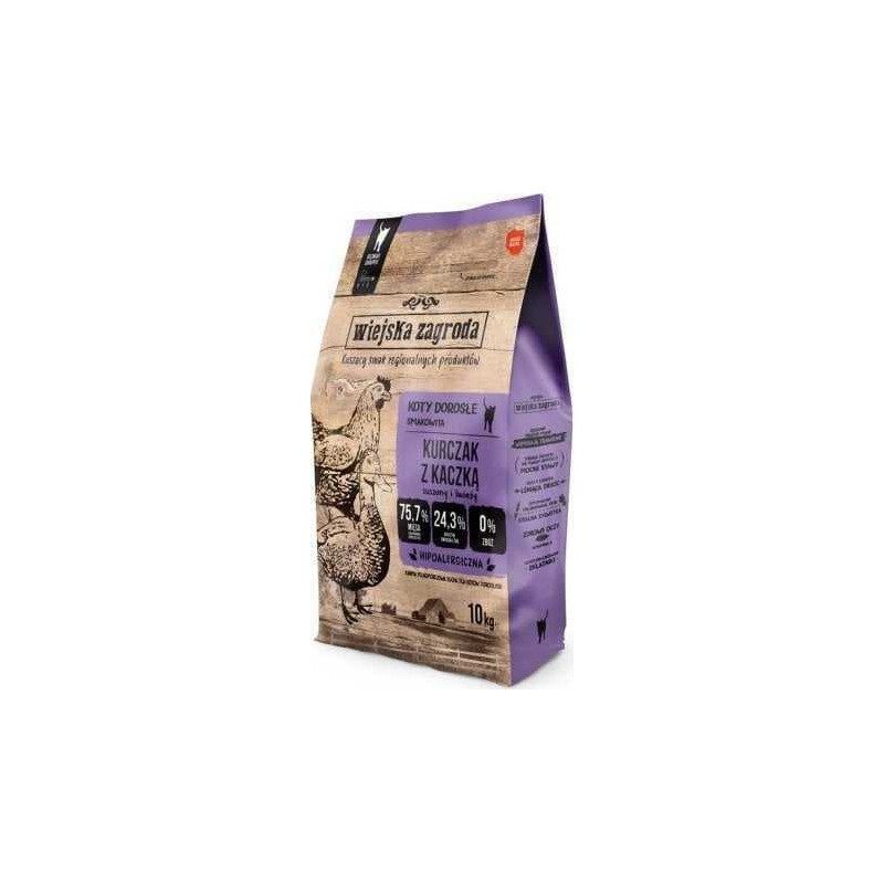 wiejska zagroda COUNTRY FARM Chicken with Duck - dry cat food - 10 kg