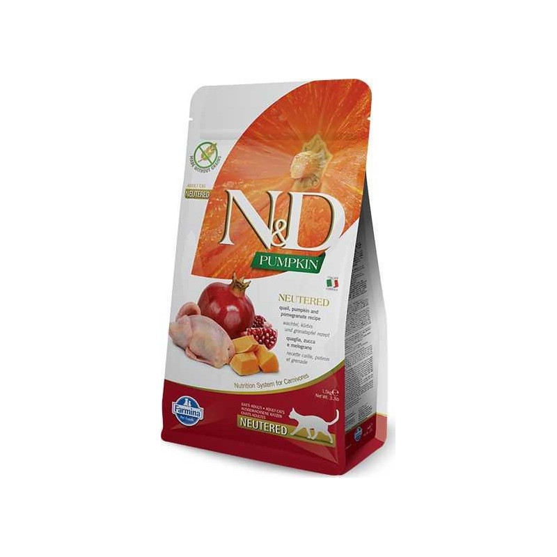 Farmina FARMINA Pumpkin N&amp;D Neutered Quail - dry cat food - 5kg