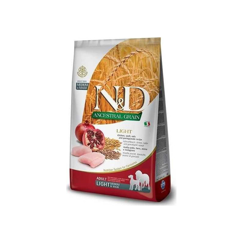 Farmina FARMINA N&amp;D ANCESTRAL GRAIN DOG LIGHT - CHICKEN. SPELT.OATS AND POMEGR