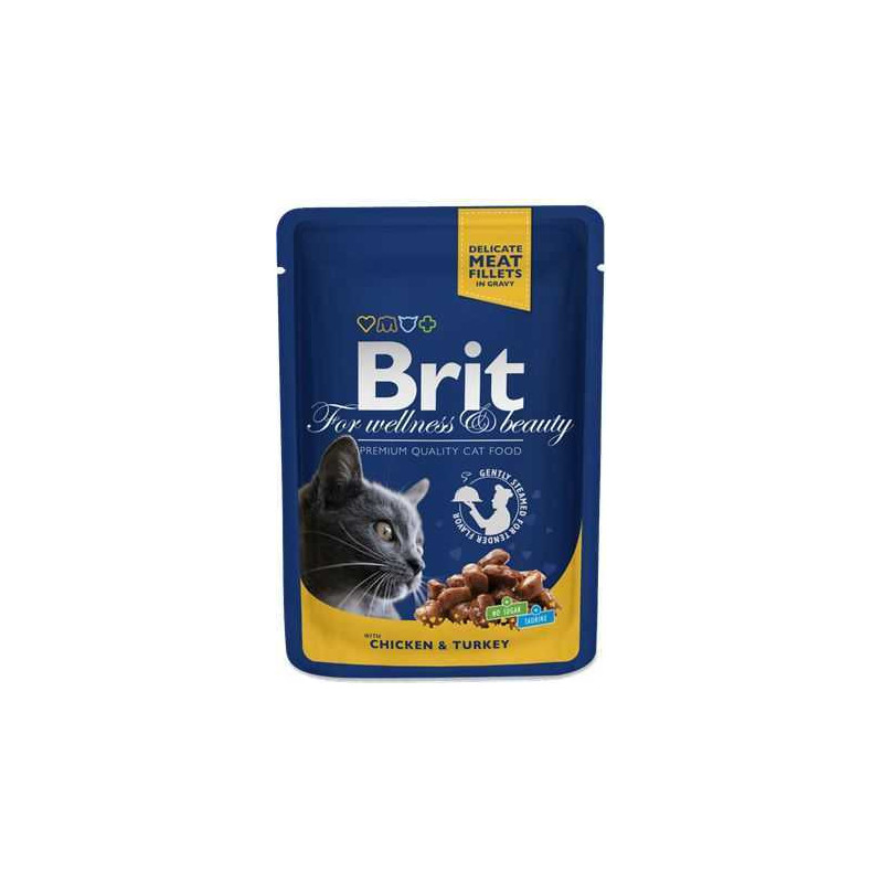 BRIT Brit Premium Cat Pouches with Chicken &amp; Turkey 100g