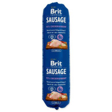 BRIT Brit Aukščiausios kokybės vištienos ir triušienos dešrelės 800g