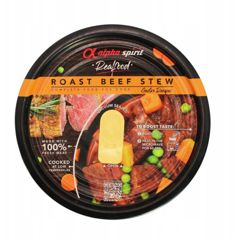 Alpha Spirit Alpha Spirit Alpha Spirit Real Food Beef wet dog food