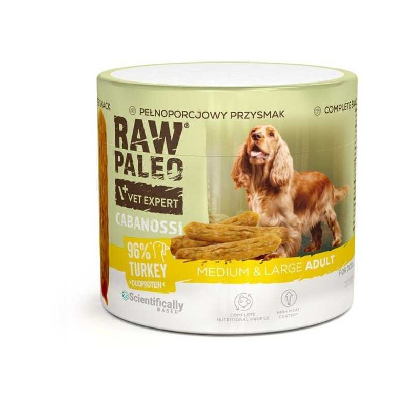 VETEXPERT VetExpert Raw Paleo Cabanossi turkey medium large 100g