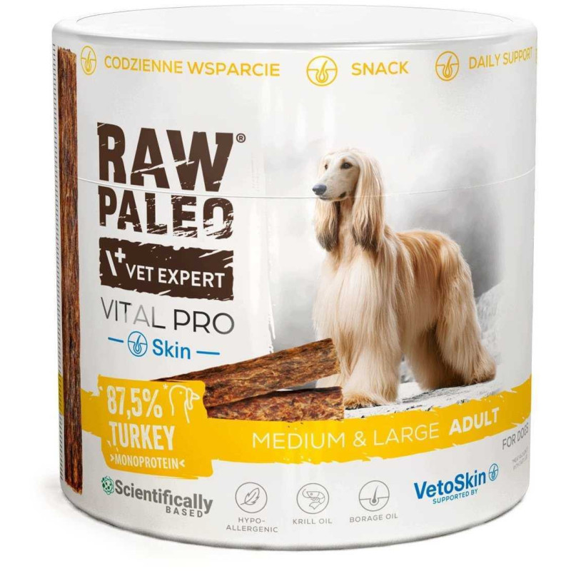 VETEXPERT VetExpert Raw Paleo Vital Pro skin &amp;coat turkey medium large